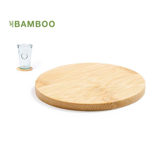 Base de copo em bamboo - 5 unidades