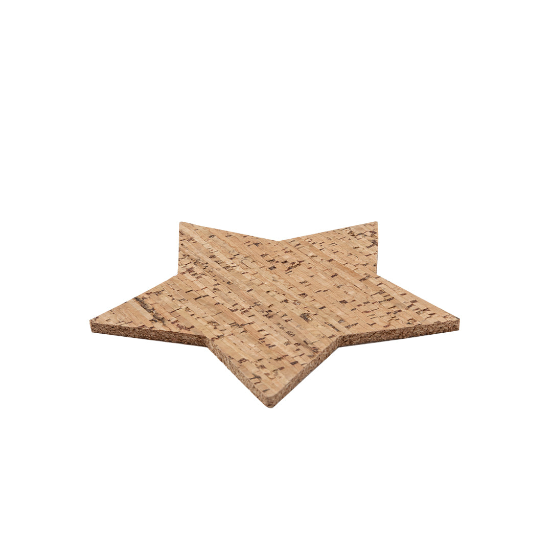 Base Copos de Cortiça em forma de Estrela de Natal