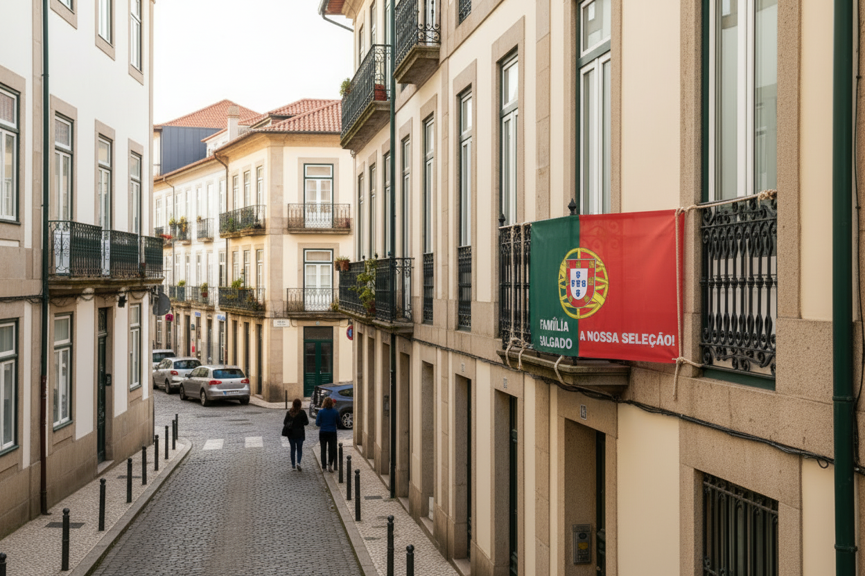 Bandeira Personalizada de Apoio à Seleção de Portugal